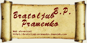 Bratoljub Pramenko vizit kartica